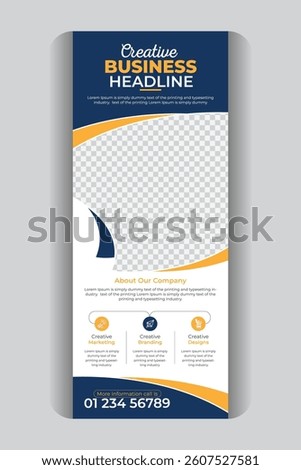 Creative exclusive unique layout Large size vertical display banner, Modern and stylish rollup banner design, modern creative rollup, unique pull up banner template design.