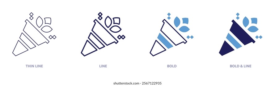 Creative expression icon in 4 different styles. Thin Line, Line, Bold, and Bold Line. Duotone style. Editable stroke.