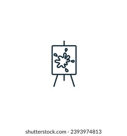 Creative expression outline icon. Monochrome simple sign from mental health collection. Creative expression icon for logo, templates, web design and infographics.