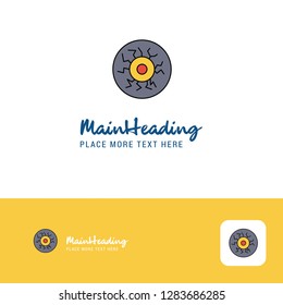 Creative Eye ball Logo Design. Flat color Logo place for Tagline. Vector Illustration
