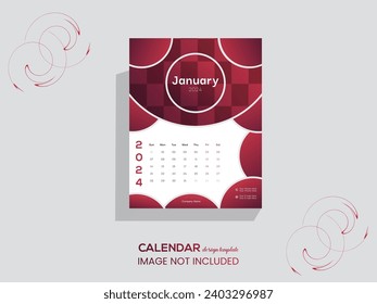 creative and eye catching calendar design 2024