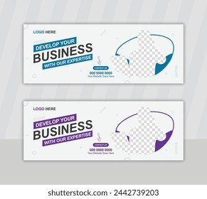 Creative and eye catchy business social media cover and web banner template design	