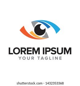 Creative Eye Concept Logo Design Template. Colorful media icon