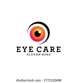 Plantilla de diseño de logotipo de concepto visual creativo, vector de diseño de logotipo de cuidado ocular, símbolo de icono