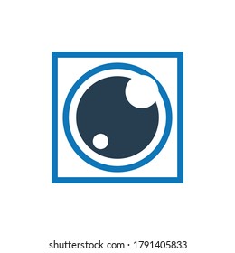 Plantilla de diseño de logotipo de concepto visual creativo. Logo de oftalmología. Icono de visión ocular. ilustración de material vectorial.