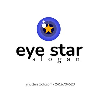 plantilla de diseño de logotipo de estrella ocular creativa