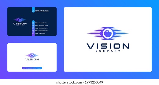 creative Eye technology logo design and business card