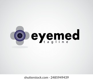 Kreativer Augapfel mit Hintergrund und medizinischem Logo-Design