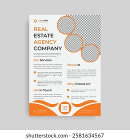 Creative eye-catching business flyer template layout design by creative natural shape