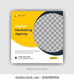creative eye-catching social media post template for digital marketing.