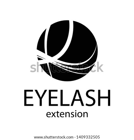 Creative Eyelash Extension Artist logo template. Black and white logo. Fashion design of emblem for stylist. Perfect for logotype and business card
