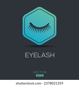 Creative (Eyelash) Icon ,Vector sign.