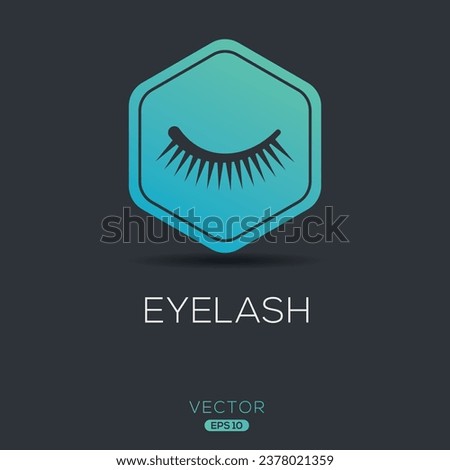 Creative (Eyelash) Icon ,Vector sign.