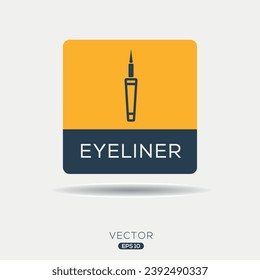 Creative (Eyeliner) Icon ,Vector sign.