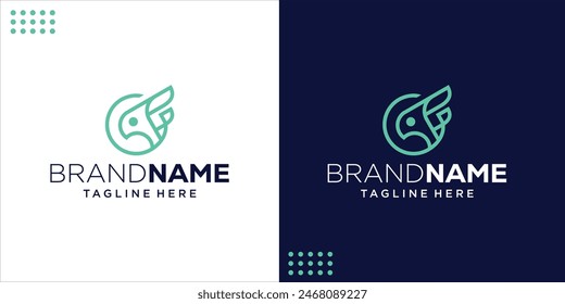 Creative F bird logo, Design Inspiration, Illustration, vector
