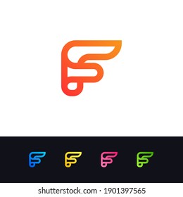 Creative F Business Logo Design Vector - F Modern Company Logo Design Template - F Letter Logo Design