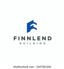 Creative F Letter for Construction Logo Design
