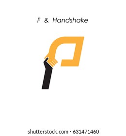 Creative F- letter icon abstract logo vector design.Business offer,partnership icon.Corporate business and industrial logotype symbol.Vector illustration