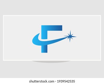Creative F letter logo design with spark concept. Spark F logo design	