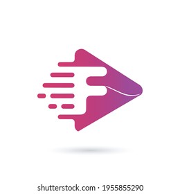 Creative F letter logo design vector template