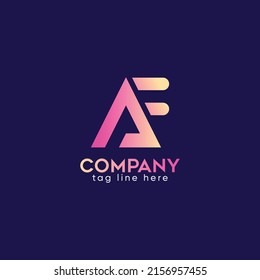 Diseño De Logotipos De Letra Creativa A Y F Y Diseño De Vectores Premium.