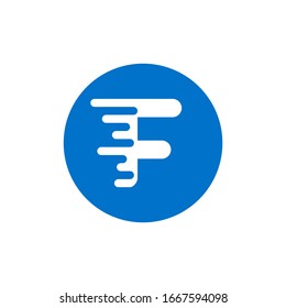 Plantilla de icono de tecnología de conversión del logotipo de Creative F
