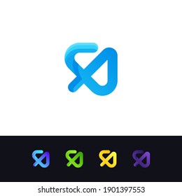 Vector creativo de diseño de logotipo comercial de FA - Plantilla moderna de diseño de logotipo de empresa - Diseño de logotipo de carta FA