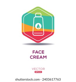 Creative (Face cream) Icon, Vector sign.