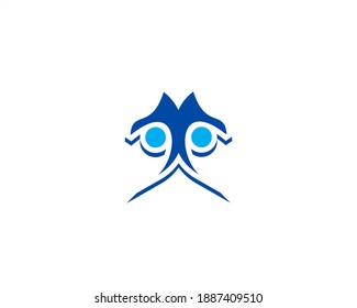 Creative face head for mascot logo design