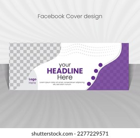 Creative Facebook cover design template or personal Facebook photo design with creative round shape