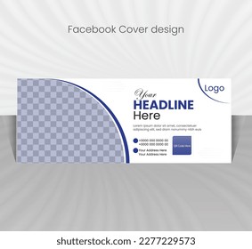 Creative Facebook cover design template or personal Facebook photo design with creative round shape