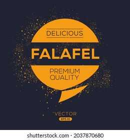 Creative (Falafel) logo template, Falafel sticker, vector illustration.