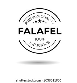 Creative (Falafel) logo template, Falafel sticker, vector illustration.