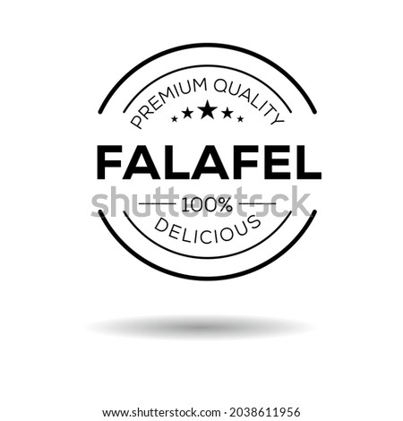Creative (Falafel) logo template, Falafel sticker, vector illustration.