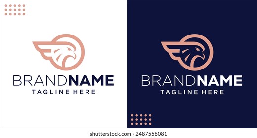 Creative Falcon Bird Logo, Design inspiration, Illustration, Vector