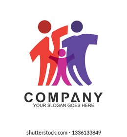creative family logo design concept ready for use
