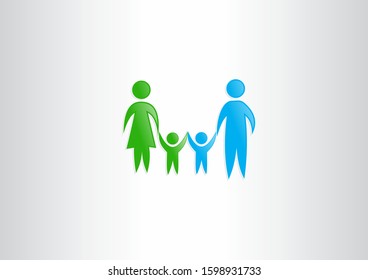 creative family togetherness vector design template