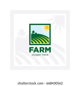 Creative farm lofo template