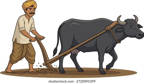 A creative farmer character logo design representing agriculture, farming, and dairy farm concepts. The logo features a farmer holding wheat and grass elements, symbolizing crop cultivation, dairy farming, rural lifestyle, and organic agriculture. This editable EPS vector logo is suitable for farm brands, dairy products, organic food businesses, agriculture startups, milk brands, and rural farming identities. Fully scalable and easy to customize for professional branding