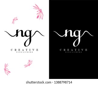 creative fashion ng, gn initial letter logo template vector
