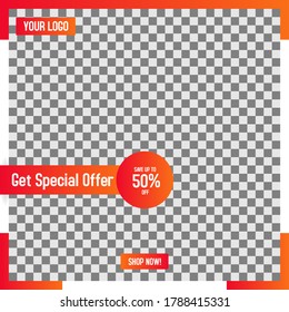 Creative fashion and retail social media post layout template design