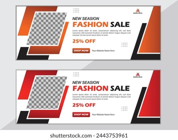 Creative Fashion sale social media Facebook cover template design	