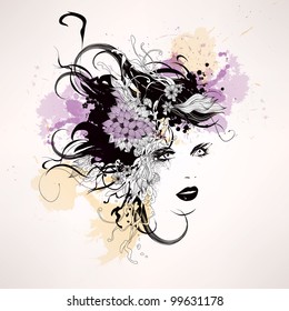 Creative fashion vector illustration