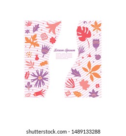 creative fashionable greeting card design template with floral elements