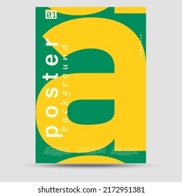 Creative fashionable poster design. Letter A. Alphabet. Template poster, banner, magazine mockup.