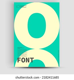 Creative fashionable poster design. Letter O. Alphabet. Template poster, banner, magazine mockup.