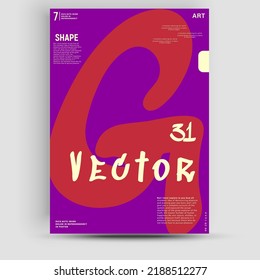 Creative fashionable poster design. Letter G. Alphabet. Template poster, banner, magazine mockup.