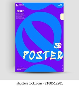 Creative fashionable poster design. Letter Q. Alphabet. Template poster, banner, magazine mockup.