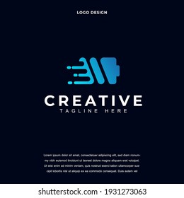 Creative Fast Charge Battery icon logo design vector illustration. Modern Power Battery logo design color editable