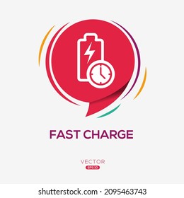 Creative (Fast charge) Icon ,Vector sign.